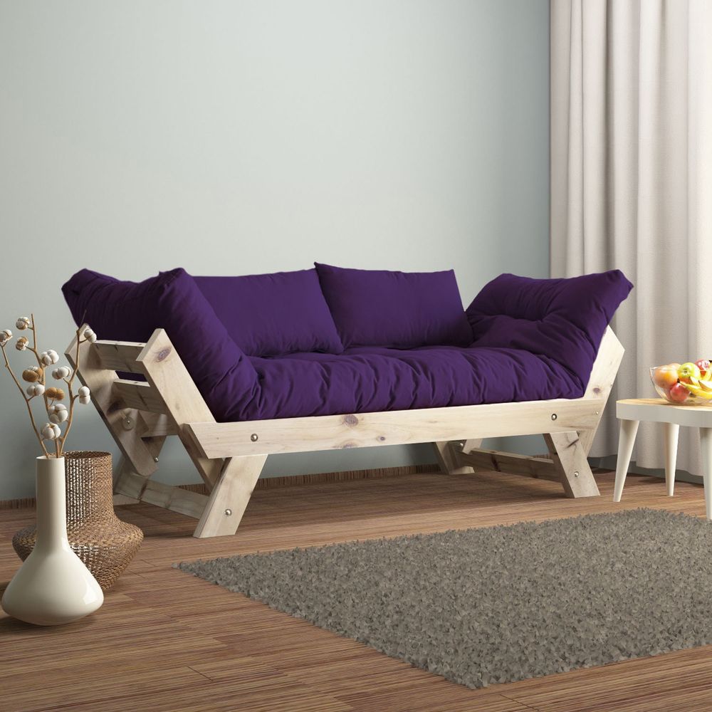 Dvosjed sofa CPT8124-210 - boje: Prirodna, Ljubičasti vrt slika 1