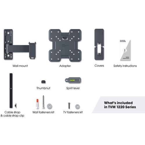 Vogels TVM1223, zidni nosač za ekrane od 19"-43", nagib 15° pomak 120°, do 15kg slika 5