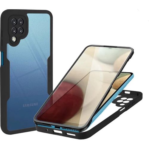 Techsuit – ColorVerse 360 ​​Series obostrana zaštitna maska za Samsung Galaxy A12 – crna slika 1