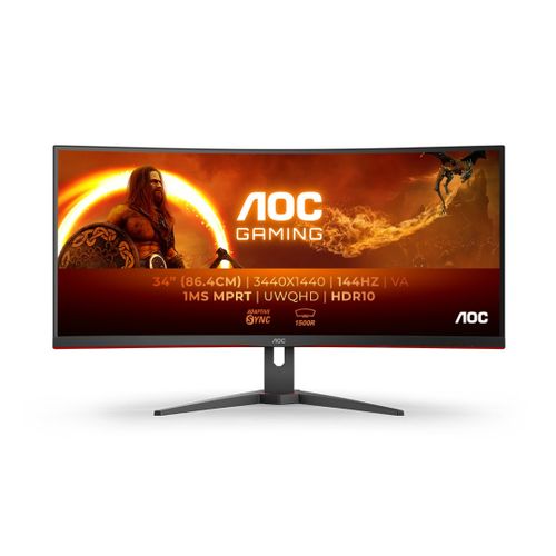 AOC CU34G2XE 34'' UltraWide 144Hz zakrivljeni gaming monitor slika 1