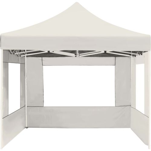 Profesionalni sklopivi šator za zabave 4,5 x 3 m krem slika 5