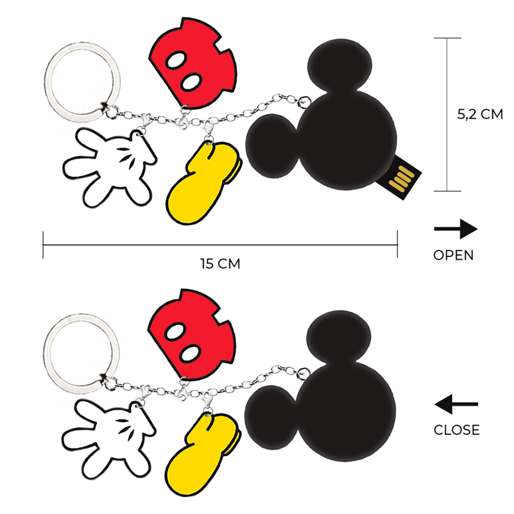 Disney USB Flash Drive 16GB, USB2.0, privjesak za ključ, Mickey - Flash Drive Mickey CHARMS 16GB 2.0 slika 2