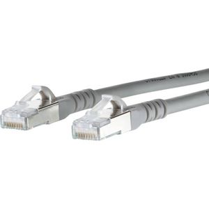 Metz Connect 1308453033-E RJ45 mrežni kabel, Patch kabel cat 6a S/FTP 3.00 m siva sa zaštitom za nosić 1 St.