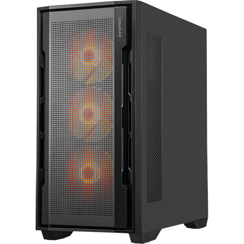 COUGAR | Uniface RGB Black | PC Case | Mid Tower / Mesh Front Panel / 4 x 120mm ARGB Fans / TG Left Panel / Black slika 2