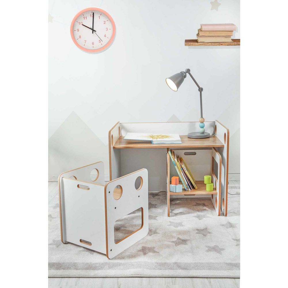Set stola za djecu Goldfinch 2, boje: bijela, prirodna slika 6