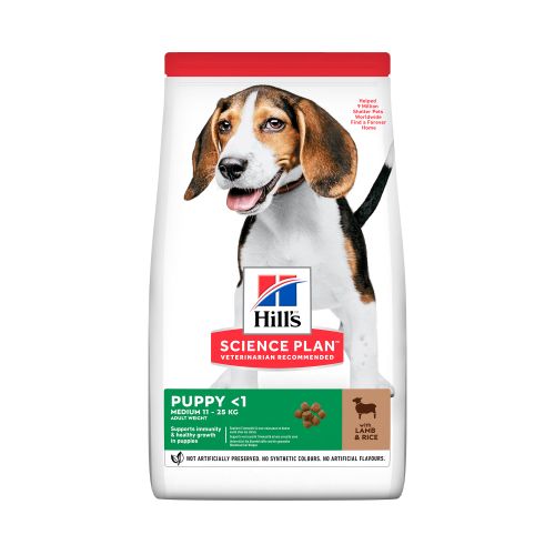 Hill's Science Plan Pas Puppy Medium s Janjetinom i Rižom, 14 kg slika 1