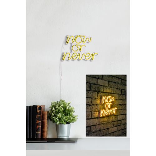 Wallity Ukrasna plastična LED rasvjeta, Now or Never - Yellow slika 2