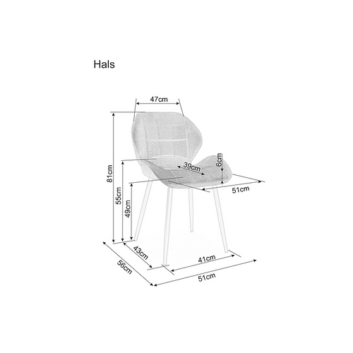 Stolica Hals CRNA-siva slika 2