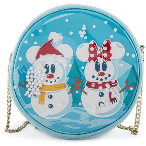 Disney Snowman Mickey Minnie Snow Globe Crossbody Bag slika 1