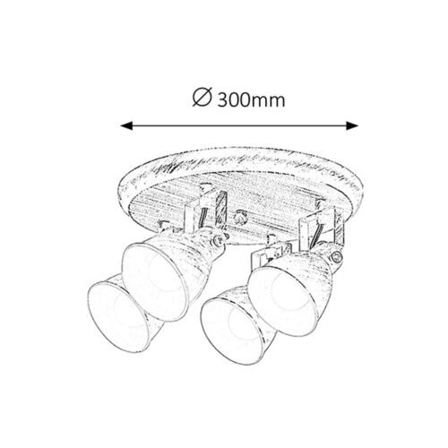 Rabalux Vivienne spot E14 4x max 40W kafeno Spot rasveta slika 4