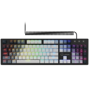 LORGAR Azar 514, Mehanička igračka tastatura, RGB pozadinsko osvjetljenje, 1680000 varijacija boja, 18 režima, broj tastera: 104, 50M klikova, linearni Dream prekidači, kabl do 3.4m, ABS plastika + metal, magnetski poklopac, 450*136*39mm, 1.17kg, bijela, EN raspored