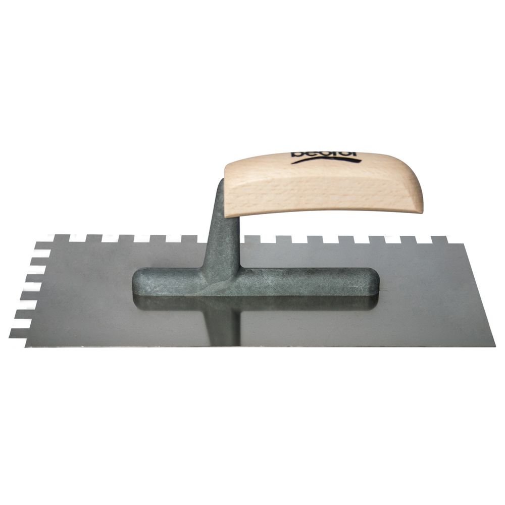 Beorol Gleterica Inox, kratka osnova drvena drška, nazubljena 10x10mm slika 4