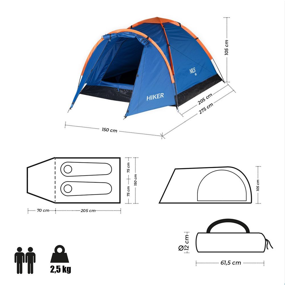Nc6010 šator za kampiranje planinarski nils camp slika 6