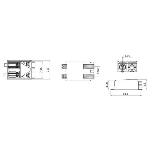 TRU COMPONENTS  LEDV10BU2GR    konektor            320 V  bakar-berilij    Tape cut  1 St. slika 2