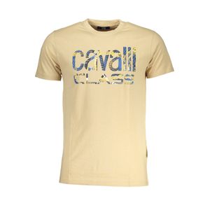 CAVALLI CLASS MEN'S SHORT SLEEVED T-SHIRT BEIGE