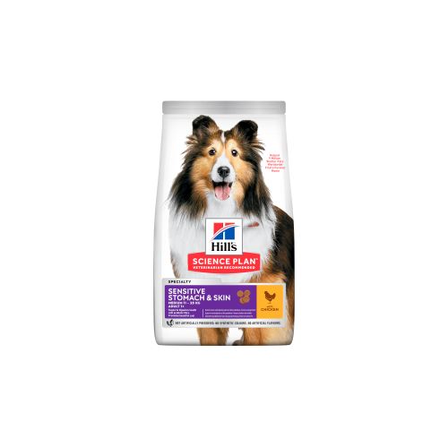 Hill's™ Science Plan Pas Sensitive Skin & Stomach Adult Medium s Piletinom, 2,5 kg slika 1