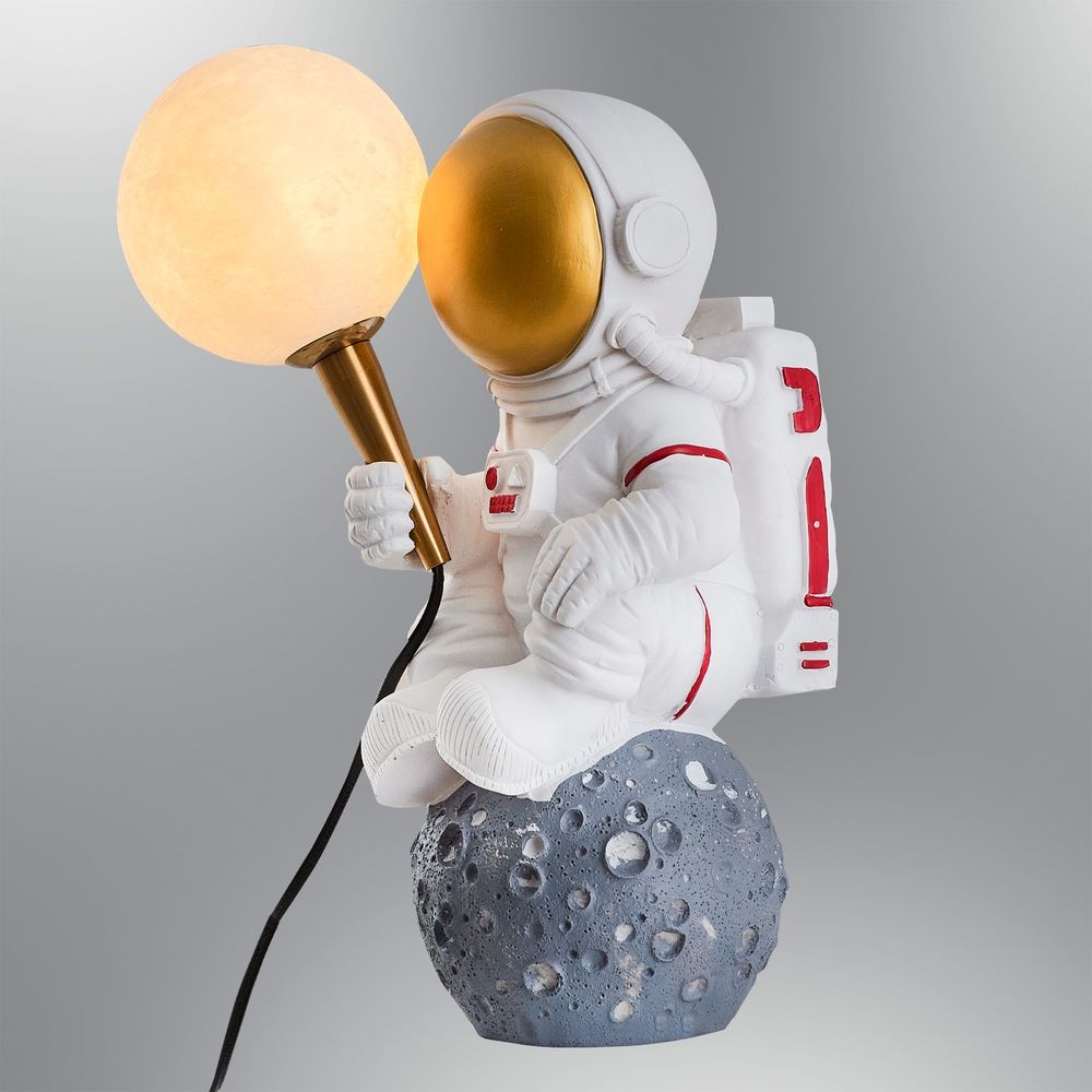 L1131 - Bijela Stolna Lampa Astronaut slika 7