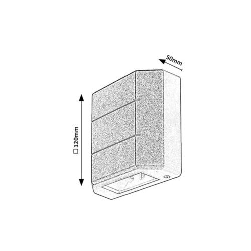 Rabalux Lippa spoljna zidna lampa  crne boje 6W  7319 slika 6