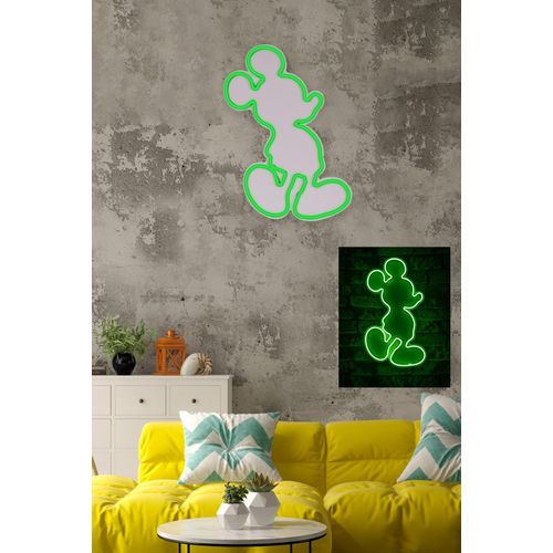 Wallity Ukrasna plastična LED rasvjeta, Mickey Mouse - Green slika 11