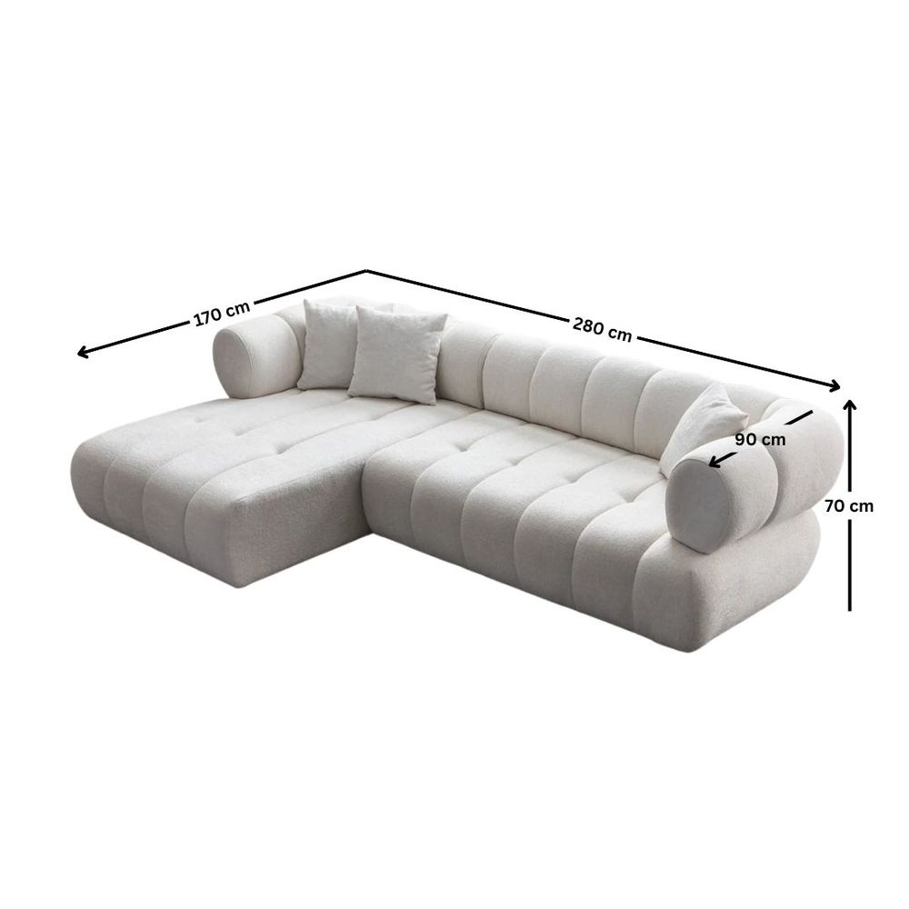 Ugaona Sofa Petra Lijeva - Bijela slika 11