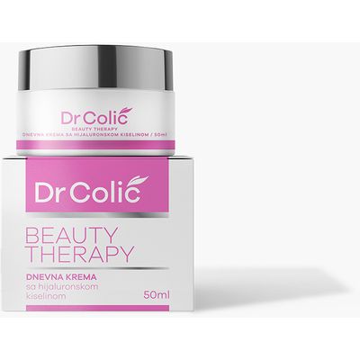 Dr Colić Beauty Therapy dnevna krema sa hijaluronskom kiselinom vidljivo poboljšava stanje kože, ublažava nastale bore i daje koži svež i zategnut izgled.