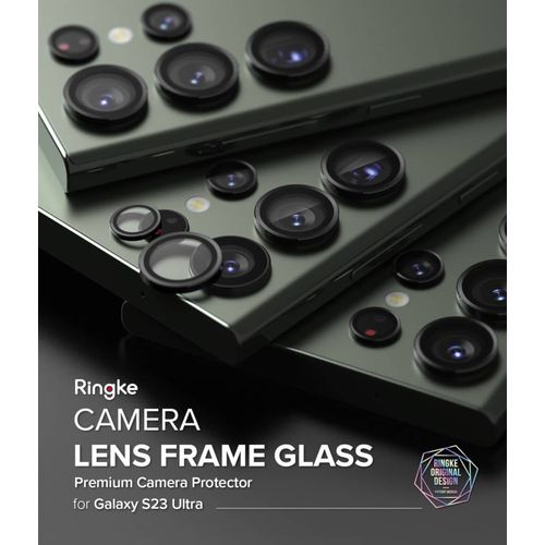 Ringke staklo okvira objektiva kamere za Samsung Galaxy S23 Ultra, crni slika 2