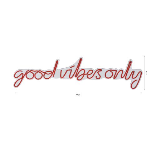 Wallity Ukrasna plastična LED rasvjeta, Good Vibes Only - Red slika 8