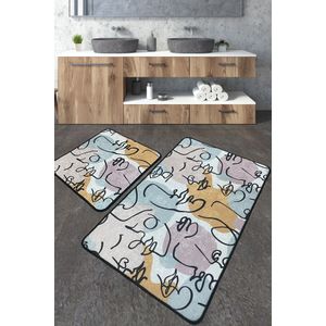 Centum - 84 Multicolor Bathmat Set (2 Pieces)