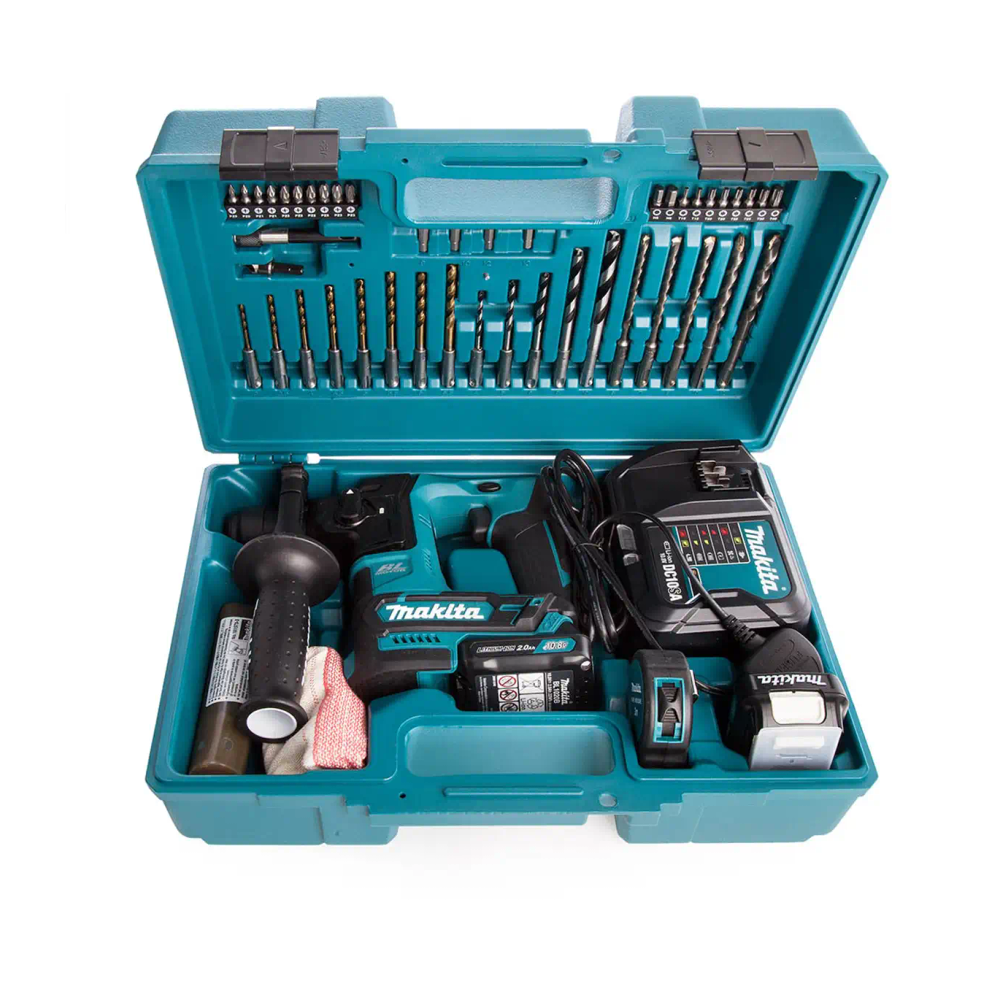 Makita - Akumulatorska bušilica čekić + SET PRIBORA SDS Plus HR166DWAE1 slika 3