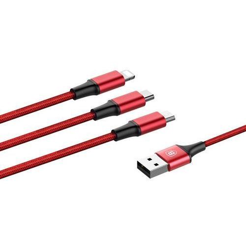 Baseus kabel 3v1 USB Rapid crveni, 3A, 1.2M slika 2