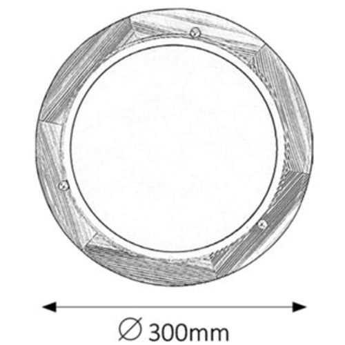 Rabalux Fa Ufo zidna lampa D30 E27 60W drvo opal slika 2