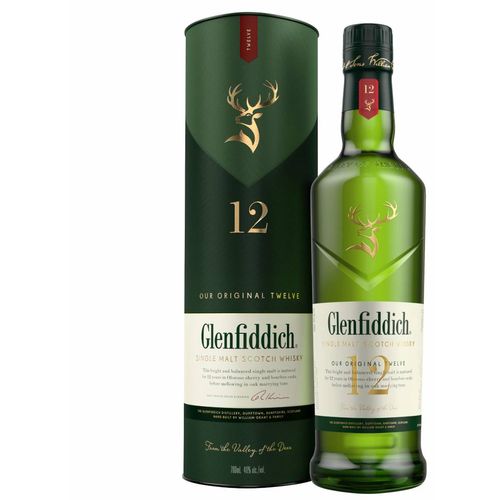 Glenfiddich  12Y whisky single malt 40% vol.  0,70 L , poklon kutija slika 1