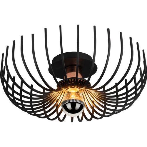 Opviq Stropna lampa ASPENDOS crna, metal promjer 36 cm, visina 12 cm, E27 40 W, Aspendos - N-641 slika 1