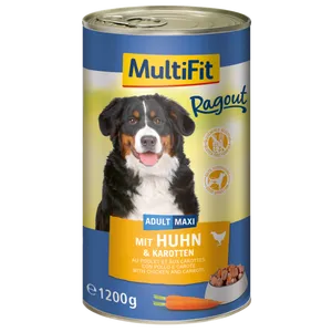 MultiFit DOG Ragout Adult piletina,šargarepa 1200g konzerve  multipak 6 komada