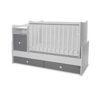 LORELLI TREND PLUS Modularni krevetić 4in1 s Mehanizmom Ljuljanja White/Stone Grey