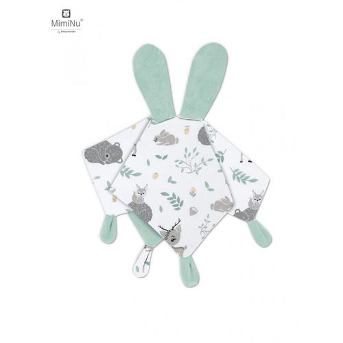 MimiNu tješilica/igračka za bebe Bunny Forest Mint slika 1