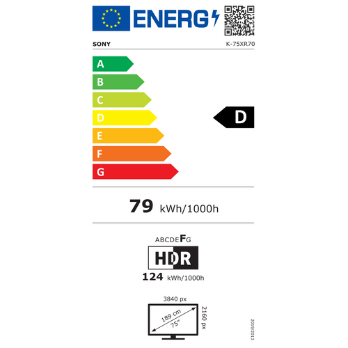 Sony televizor Mini LED UHD K75XR70PAEP slika 2