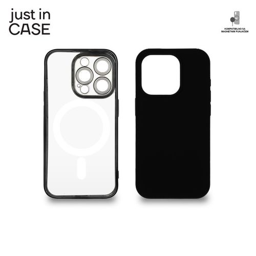 2u1 Extra case MAG MIX PLUS paket CRNI za iPhone 15 Pro slika 1