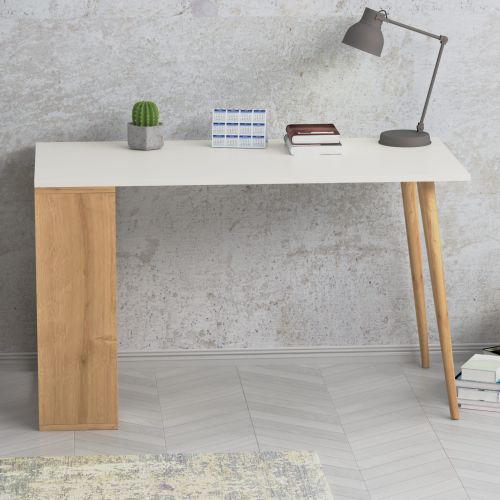 Sally - White, Oak WhiteOak Study Desk slika 1