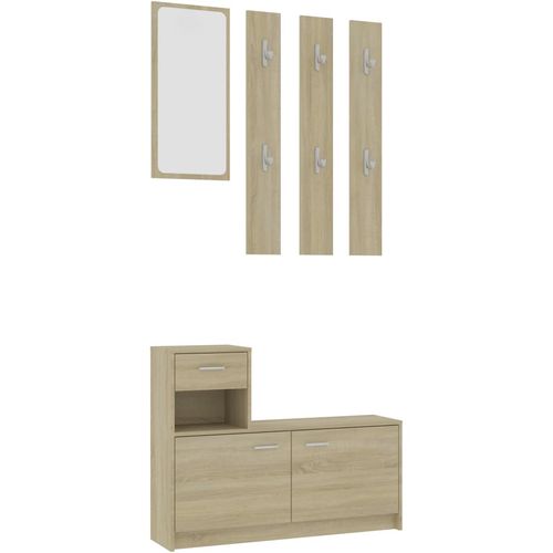 Set za hodnik boja hrasta sonome 100 x 25 x 76,5 cm od iverice slika 31