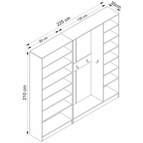 Noah - 8278 Walnut Hall Stand slika 8