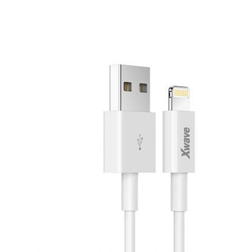 Xwave Kabl USB IPHONE 1.2M 3A,lightning,PVC beli slika 1