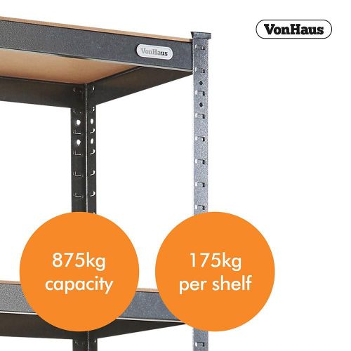 VonHaus 1.8m 5 shelf rack HAMMERITE slika 3