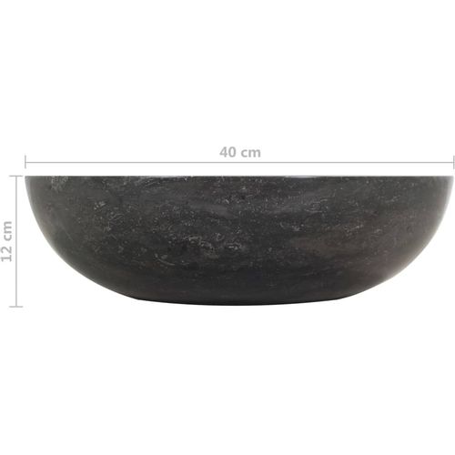 Kupaonski ormarić od tikovine s mramornim crnim umivaonikom slika 9