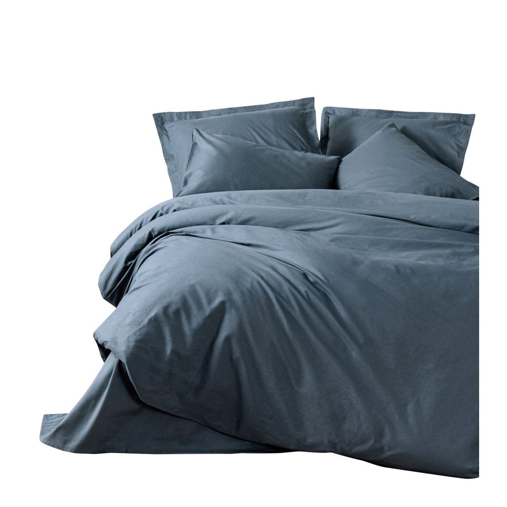 Plain - Anthracite Anthracite Ranforce Double Quilt Cover Set slika 3