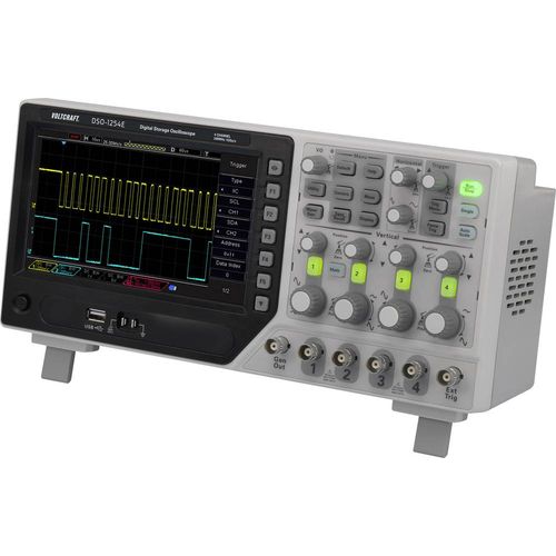 VOLTCRAFT DSO-1204F digitalni osciloskop  200 MHz 4-kanalni 1 GSa/s 64 kpts 8 Bit digitalni osciloskop s memorijom (ods), funkcija generatora 1 St. slika 3