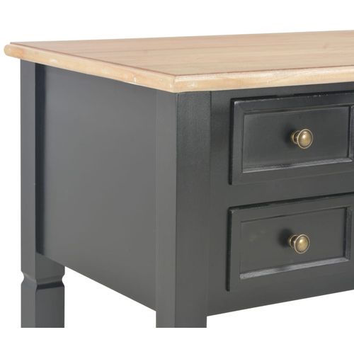 280071 Writing Desk Black 109,5x45x77,5 cm Wood slika 39