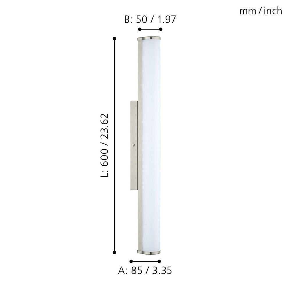 Eglo Calnova zidna lampa, LED, 16W, 1500lm, D600, IP44, nikl-mat/bijela slika 4