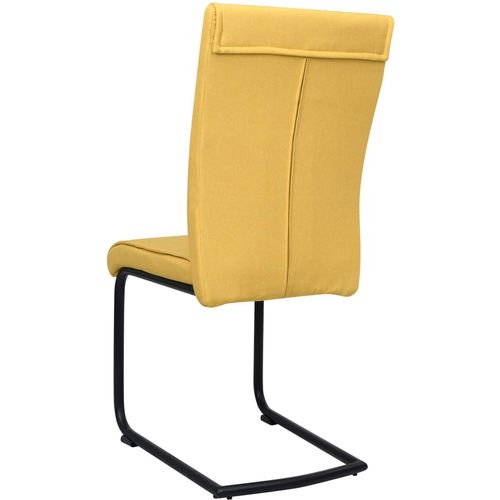 Konzolne blagovaonske stolice od tkanine 2 kom boja senfa slika 10