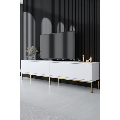 Lord - White, Gold WhiteGold TV Stand slika 1